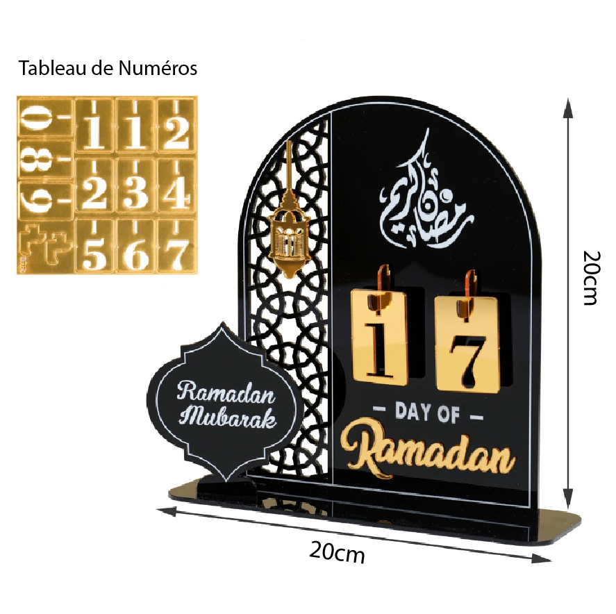 Calendrier Ramadan 2026 - Décoration Eid Mubarak