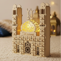 Calendrier Ramadan en bois - Ornement Eid Moubarak 2026