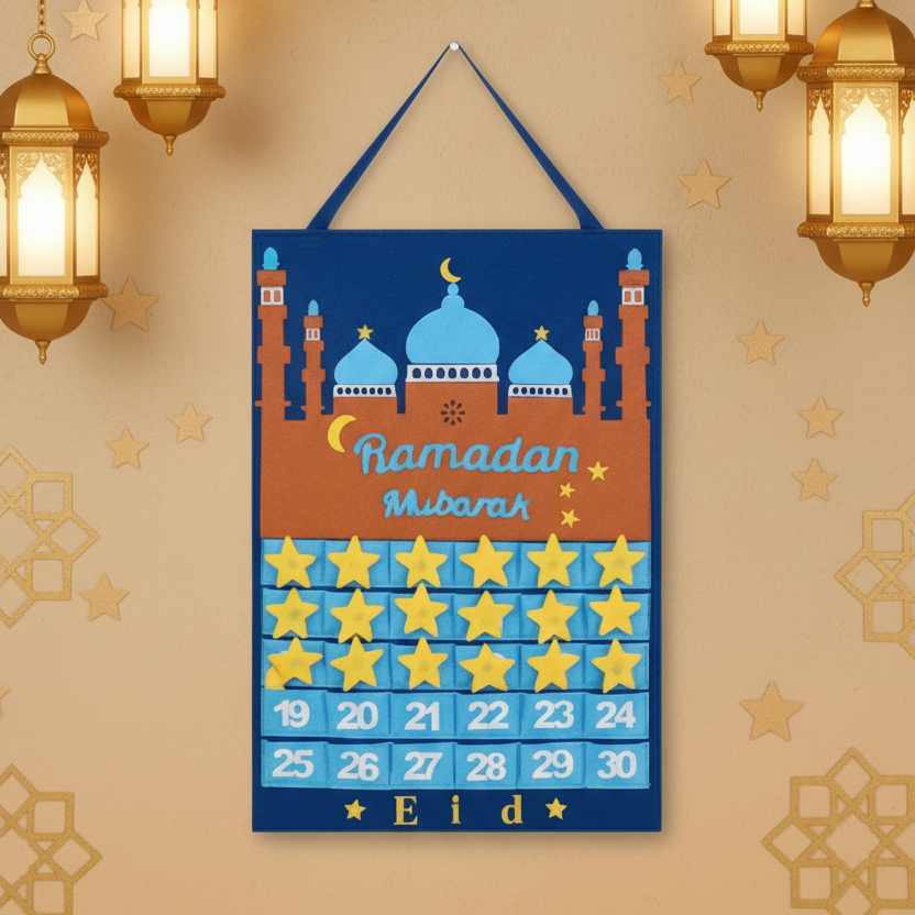 Calendrier Ramadan 2026 en feutrine