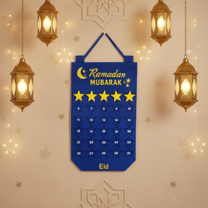 Calendrier Ramadan 2026 en feutrine