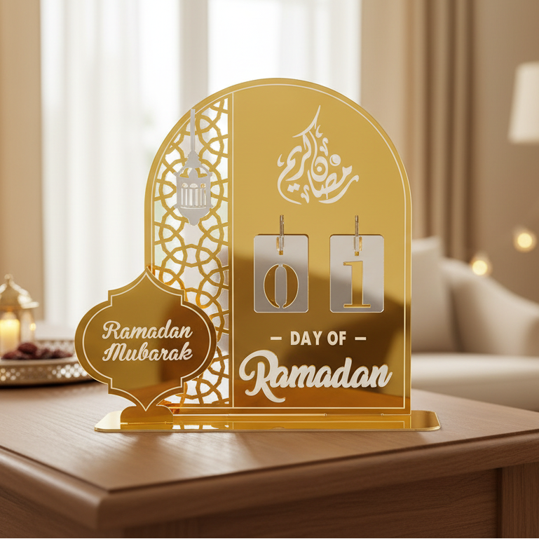 Calendrier Ramadan 2026 - Décoration Eid Mubarak