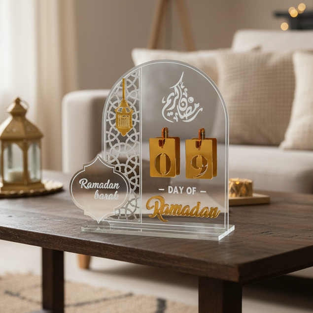 Calendrier Ramadan 2026 - Décoration Eid Mubarak