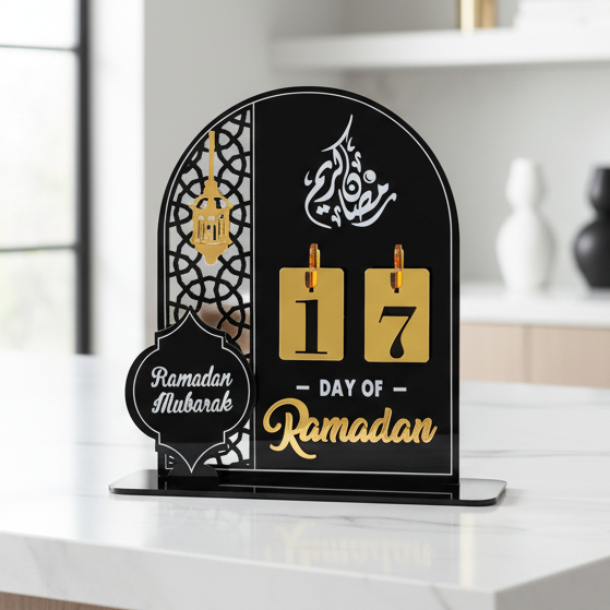 Calendrier Ramadan 2026 - Décoration Eid Mubarak