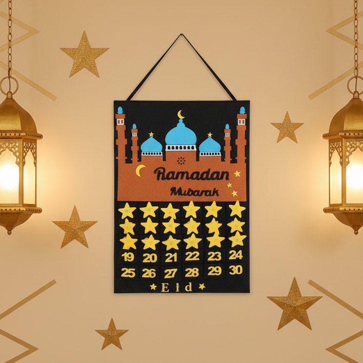 Calendrier Ramadan 2026 en feutrine